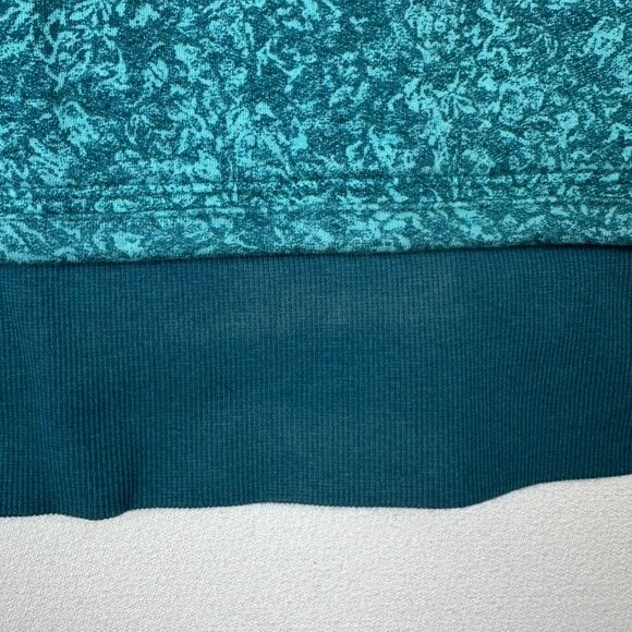 Athleta V neck Hoodie Sundown Alliance Sweatshirt Teal - Picture 6 of 7